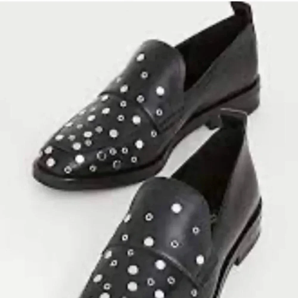 NWT in Box 3.1 Phillip Lim Women's Alexa Studded Apron Toe Black Loafer … - Picture 6 of 12